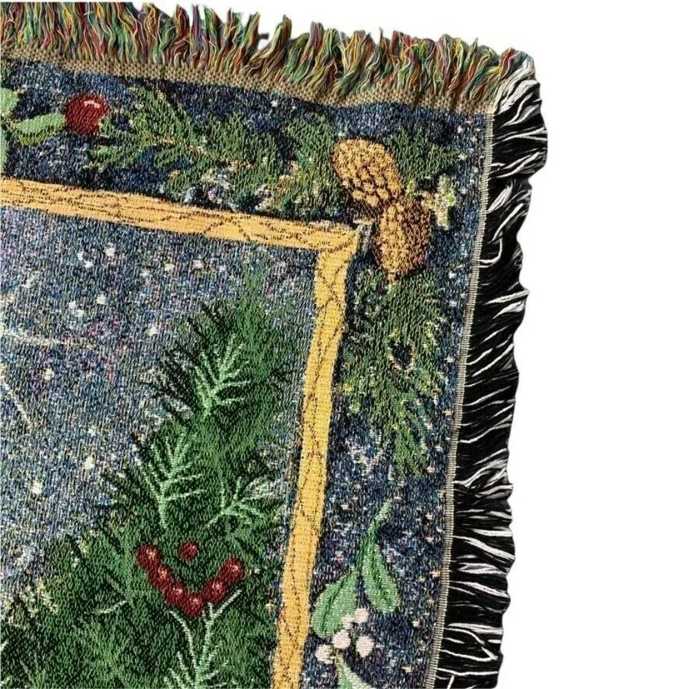 Betty Smith Whiteaker Christmas Tapestry‎ Blanket Throw The Season For Giving
